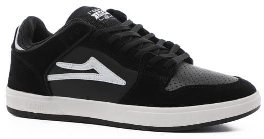 Lakai Telford Low Skate Shoes - black/white suede - view large