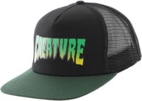 Creature Logo Mesh Trucker Hat - black/green