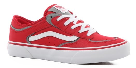 Vans Rowley Pro Skate Shoes - racing red/white - view large
