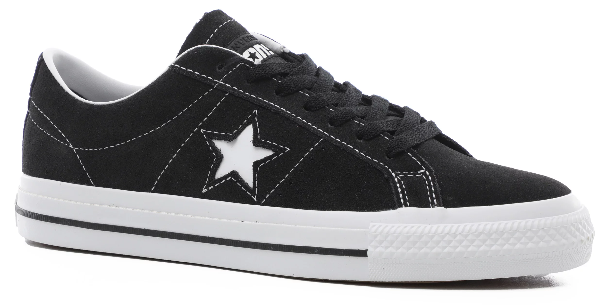 Converse One Star Pro Skate Shoes - black/black/white - Free Shipping |  Tactics