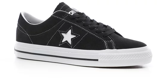 Converse One Star Pro Skate Shoes - black/black/white