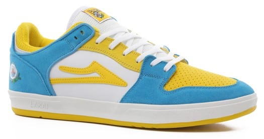 Lakai Telford Low Skate Shoes - (pacifico) white/cyan sueded - view large