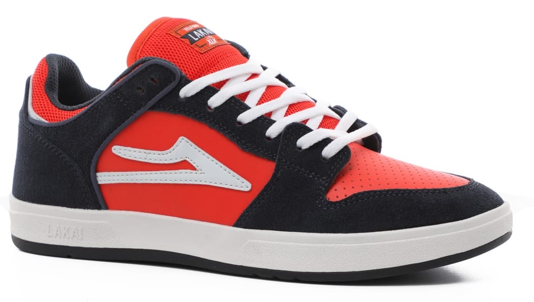 Lakai Telford Low Skate Shoes navy/flame suede Tactics
