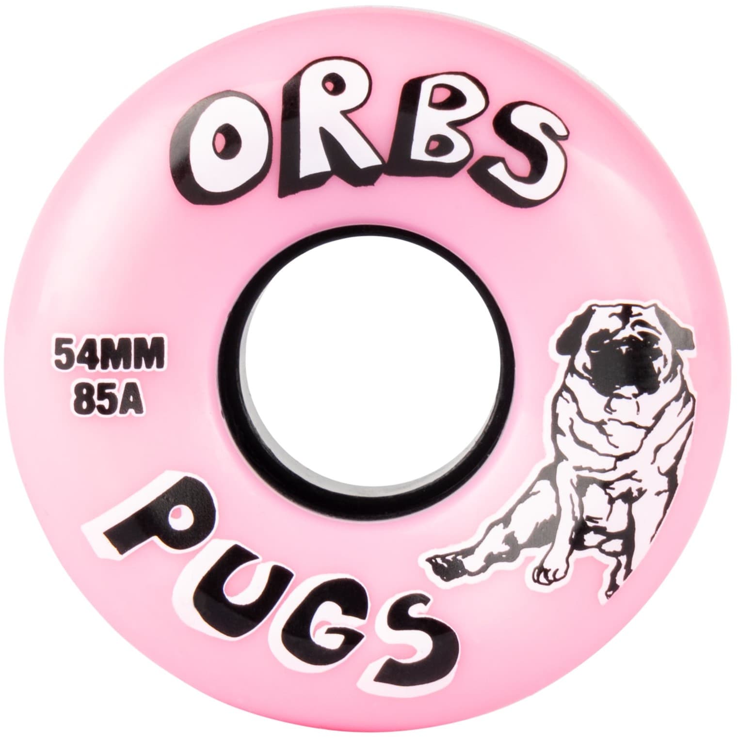 Orbs Pugs Cruiser Skateboard Wheels pink/black (85a) Tactics