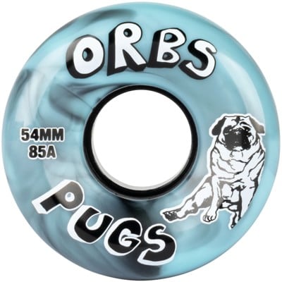 Orbs Pugs Cruiser Skateboard Wheels - black/blue swirl (85a) - view large