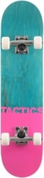 Tactics Cutoff 7.75 Complete Skateboard - pink/teal