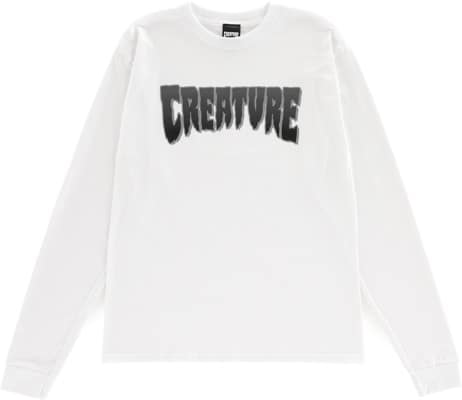 Creature Logo L/S T-Shirt - white/grey - view large
