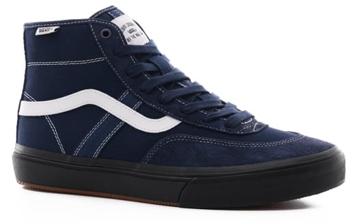 Vans Crockett Pro High Top Skate Shoes - navy/black - view large