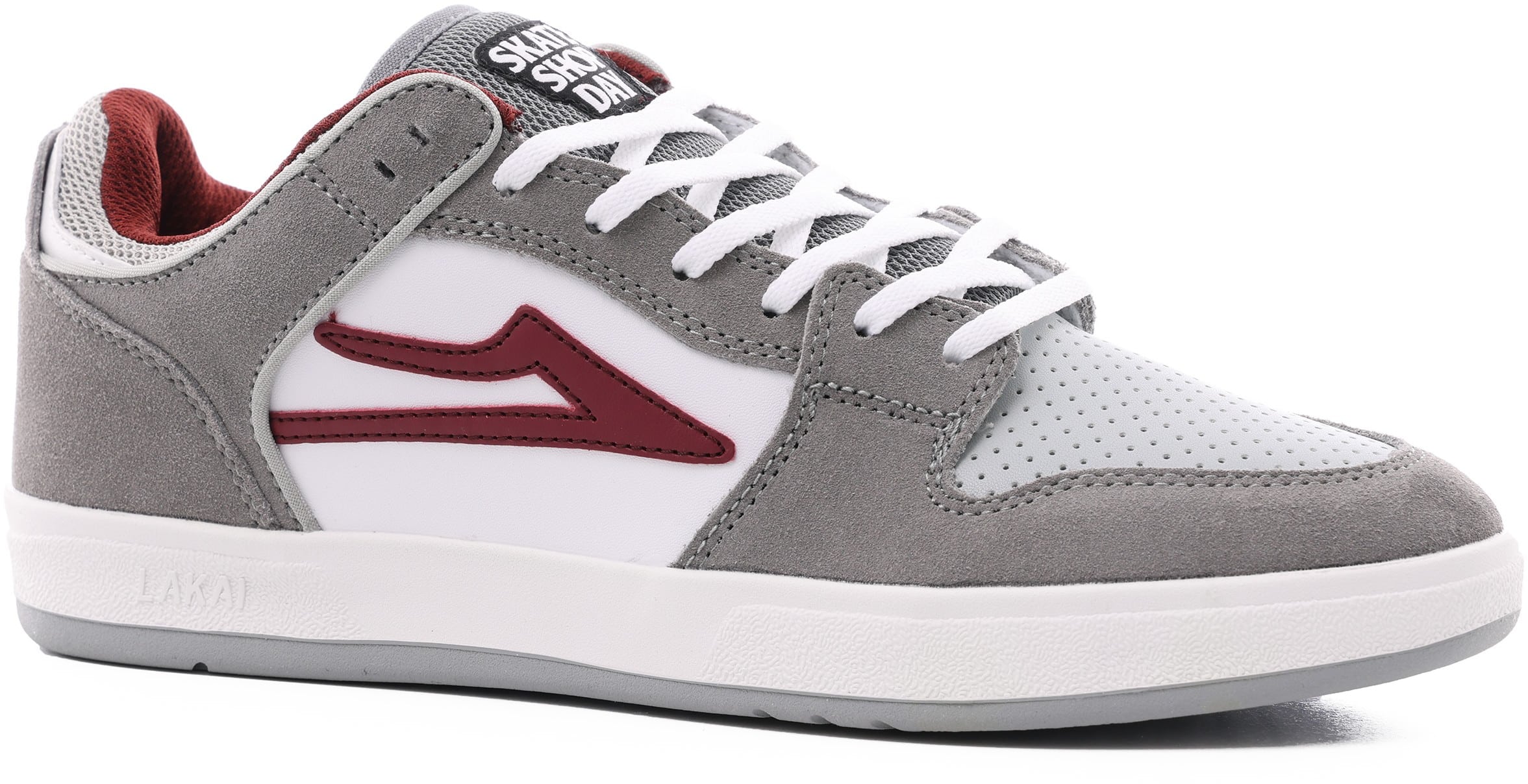 Lakai Telford Low Skate Shoes (skate shop day) grey/burgundy Free