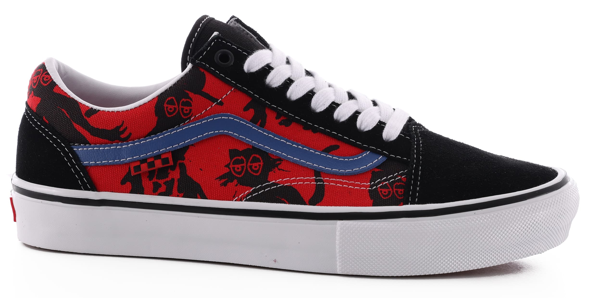 Vans Skate Old Skool Shoes (krooked by natas for ray) red Tactics