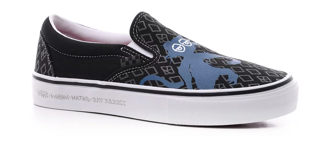 Vans Skate Slip-On Shoes - (krooked by natas for ray) black | Tactics Vans Skate Slip-On Shoes - (krooked by natas for ray) black | Tactics