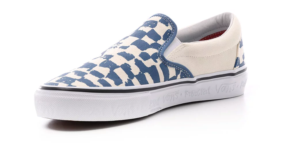 blue slip ons vans