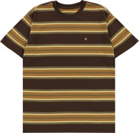 Brixton Hilt Shield T-Shirt - deep brown/medal bronze/military