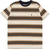 Brixton Hilt Shield T-Shirt - off white/navy/medal bronze