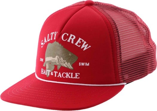 Salty Crew Bass Man Trucker Hat - red - view large