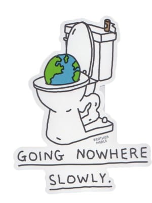 Brother Merle Toilet World Sticker - view large