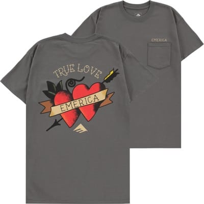 Emerica Love Triangle Pocket T-Shirt - charcoal - view large
