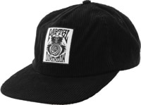 Portal Dimension Wizard Swirl Corduroy Snapback Hat - black
