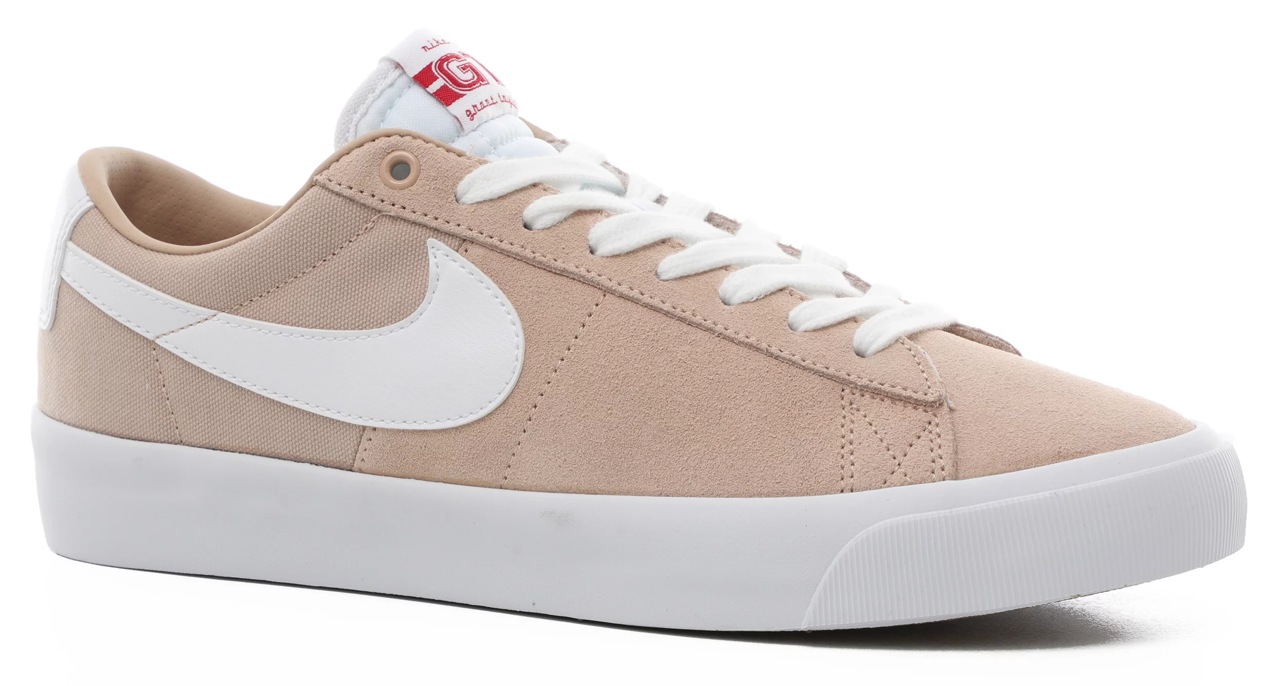 Nike Sb Zoom Blazer Low Pro Gt Skate Shoes Bio Beige White Gym Red White Tactics