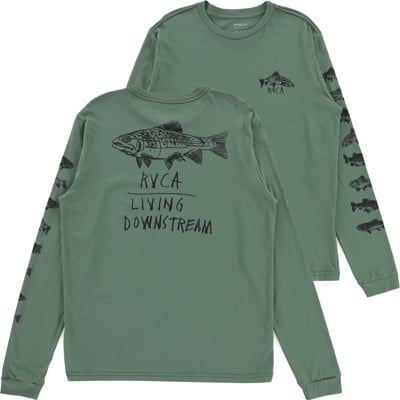 RVCA Ben Horton Downstream L/S T-Shirt - spinach - view large