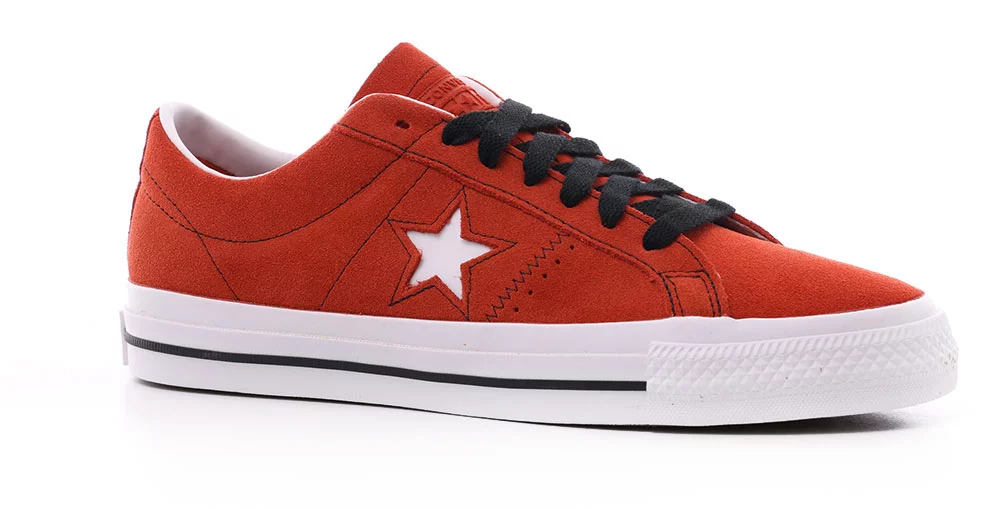 Bitterness Royal family grip Converse One Star Pro Skate Shoes - fire opal/black/white | Tactics