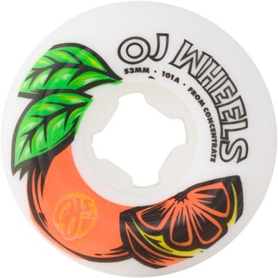 OJ From Concentrate Hardline Skateboard Wheels - white/black 2 (101a) - view large