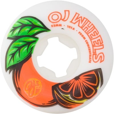OJ From Concentrate Hardline Skateboard Wheels - white/orange 2 (101a) - view large