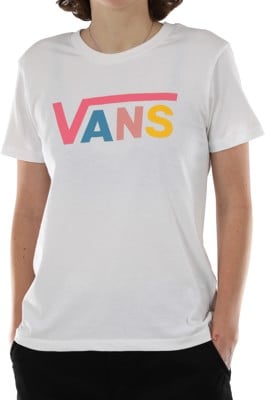 Vans Women's Flying V Crew T-Shirt - white/pink lemonade - view large