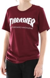 Thrasher Women's Skate Mag Logo T-Shirt - maroon