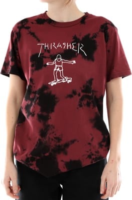 Thrasher Women's Gonz Logo Tie Dye T-Shirt - burgundy - view large