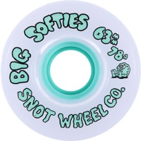 Snot Big Softies Cruiser Skateboard Wheels - white/teal (78a)