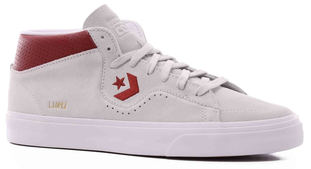Converse Louie Lopez Pro Mid Skate Shoes pale putty/dark cayenne