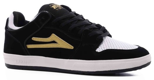 Lakai Telford Low Skate Shoes - black/gold suede - view large
