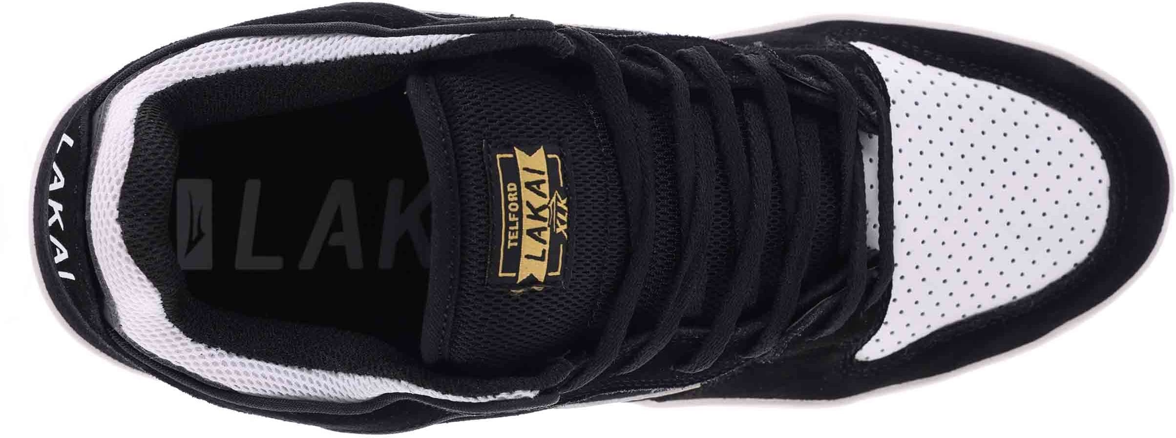 Lakai Telford Low Skate Shoes black/gold suede Free Shipping Tactics