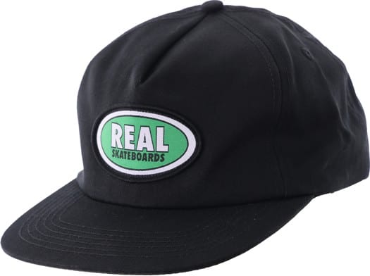 Real Oval Snapback Hat - black/green - view large