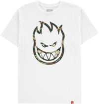 Spitfire Bighead Outline Fill T-Shirt - white/forest camo print