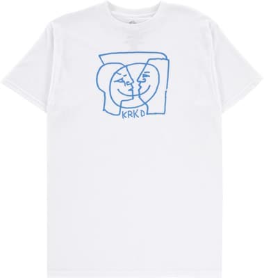 Krooked KRKD Moon Smile T-Shirt - white/blue - view large