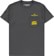 Anti-Hero Try Concrete Pocket T-Shirt - charcoal grey/yellow