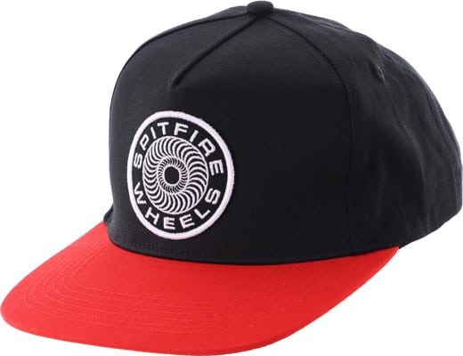 Spitfire Classic 87' Swirl Patch Snapback Hat - black/red - view large