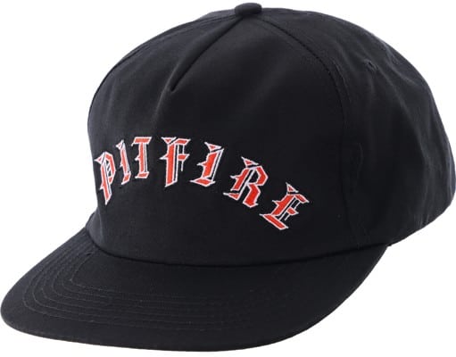 Spitfire Old E Arch Unstructured Snapback Hat - black/red - view large