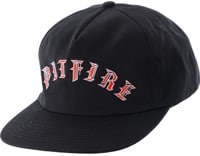 Spitfire Old E Arch Unstructured Snapback Hat - black/red