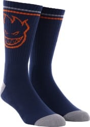 Spitfire Bighead Sock - navy/orange/grey