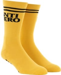 Anti-Hero Black Hero If Found Sock - yellow/black