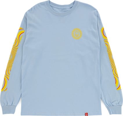 Spitfire Classic Swirl Overlay Sleeve L/S T-Shirt - powder blue/yellow-red - view large