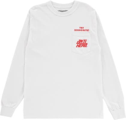 Anti-Hero Try Concrete Pocket L/S T-Shirt - white/red - view large