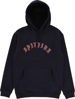 Spitfire Old E Embroidered Hoodie - navy/red-black-white - view large