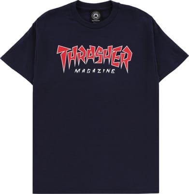 Thrasher Jagged Logo T-Shirt - navy - view large