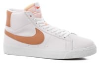 Nike SB Zoom Blazer Mid Skate Shoes - (orange label) white/light cognac-white-white