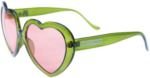 Happy Hour Heart Ons Sunglasses - moss green - view large
