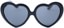 Happy Hour Heart Ons Sunglasses - matte black/black lens - front